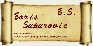 Boris Supurović vizit kartica